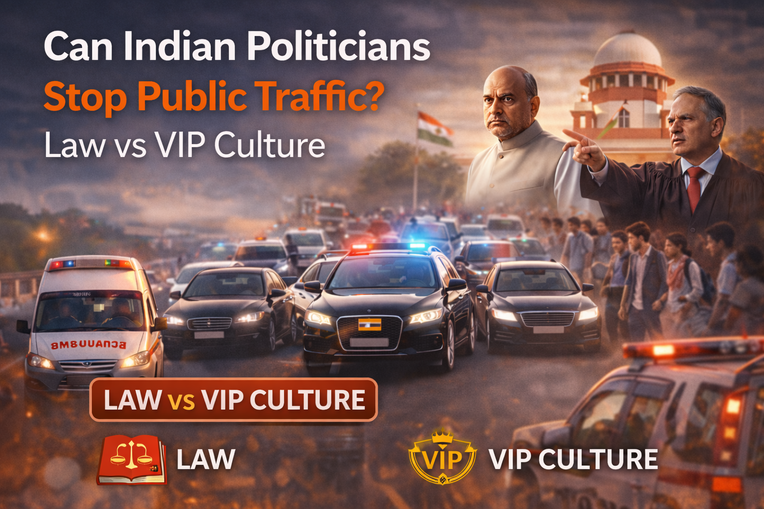 Can Indian Politicians Stop Public Traffic? What the Law and Constitution Say